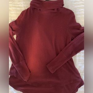 Long Sleeve mock neck waffle tunic
